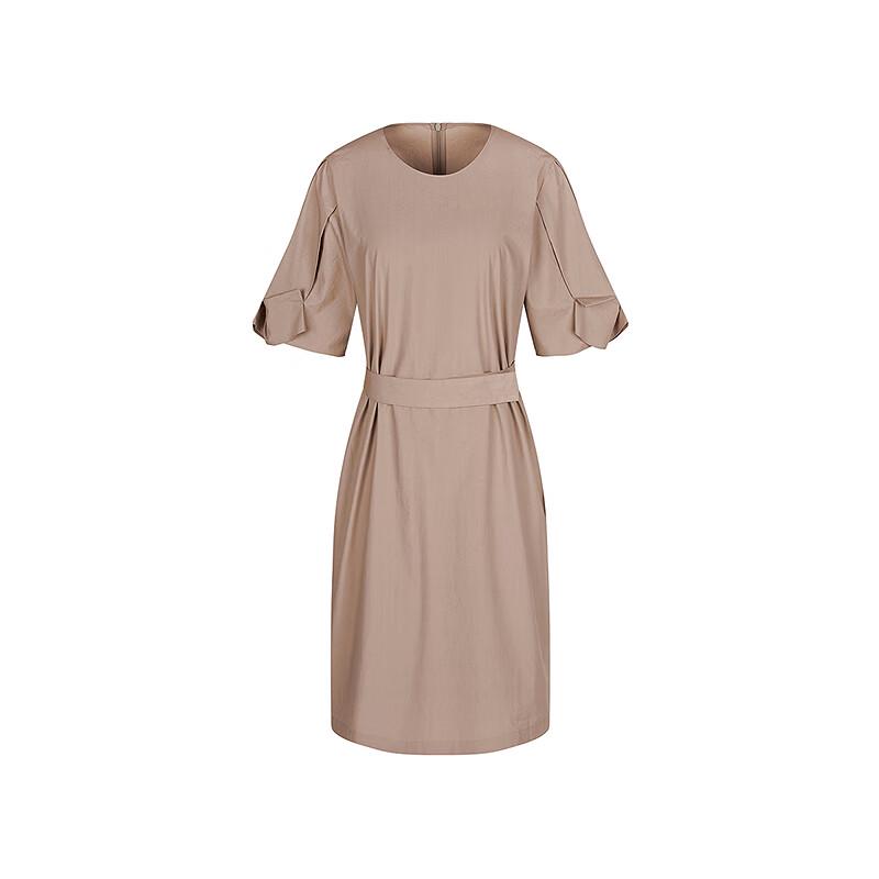 LESS 2025 Summer Mid-length Short-sleeved Dress