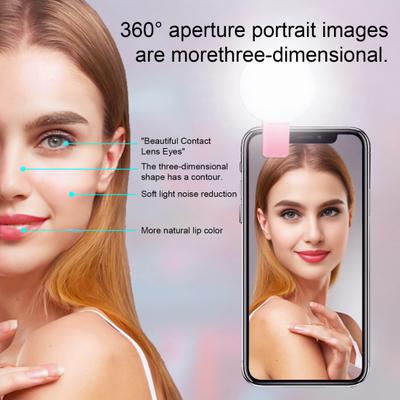 Yousheng LED-Aufhelllicht mit Clip, wiederaufladbar, einstellbare Helligkeit, für Telefon, Tablet, Laptop, Selfie, Videokonferenz, Live-Streaming, Fotografie, Aufhellung