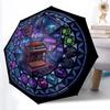 Electronic Organ Symphony Pattern Umbrella, Portable and Foldable Design, 8 Ribs, a Casual Accessory for Halloween, Christmas, and Birthday Gifts.