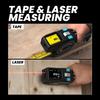 3-in-1 Digital Tape Measure, 330Ft Laser Measurement Tool & Auto Lock Tape with Instant Digital Readout, Extended Laser Line & Incremental Measurement