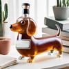 Dachshund Dog Whiskey Bottle 3D Sculpted Dachshund Shape Whiskey Glass Tumbler Dachshunds Decanter for Bar Home Office Decor