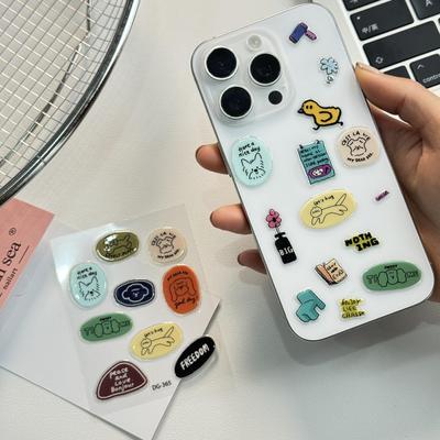Korean Style Cute Puppy Hand-Painted Journal & Phone Case Decor