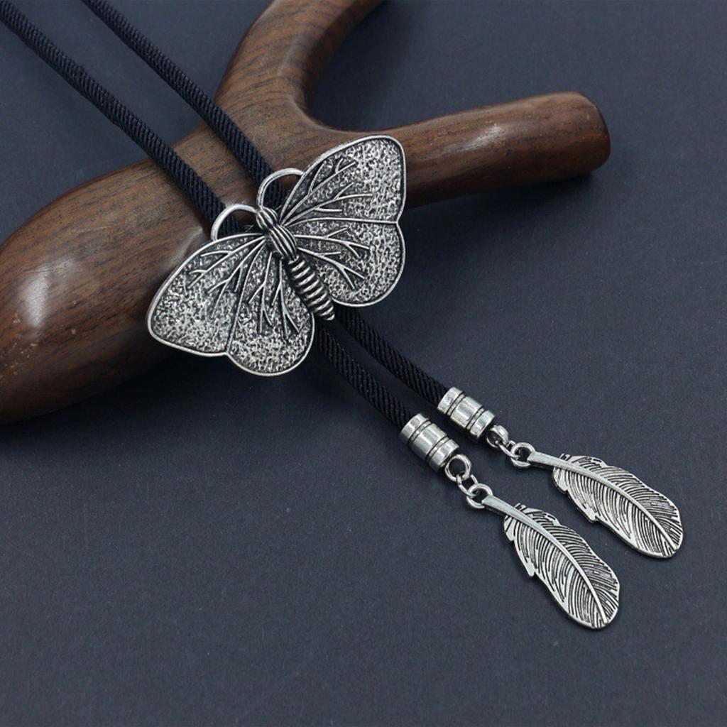 Vintage Western Cowboy Bolo Tie Butterfly Necktie Punk Lariat Necklace Costume Accessory Bolo Tie Western