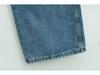 Women's Retro High-Waisted Wide-Leg Denim Pants - Washed, Loose, Floor-Length, Casual Designer Style