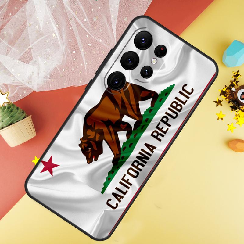 California Flag Phone Case For Samsung Galaxy S25 S24 S21 S20 S22 S23 Ultra S9 S10 Plus S25 FE Cover Coque