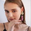 European & American Fashion Silver Needle 3D Grape Earrings - Cute & Trendy Fruit Design for Women