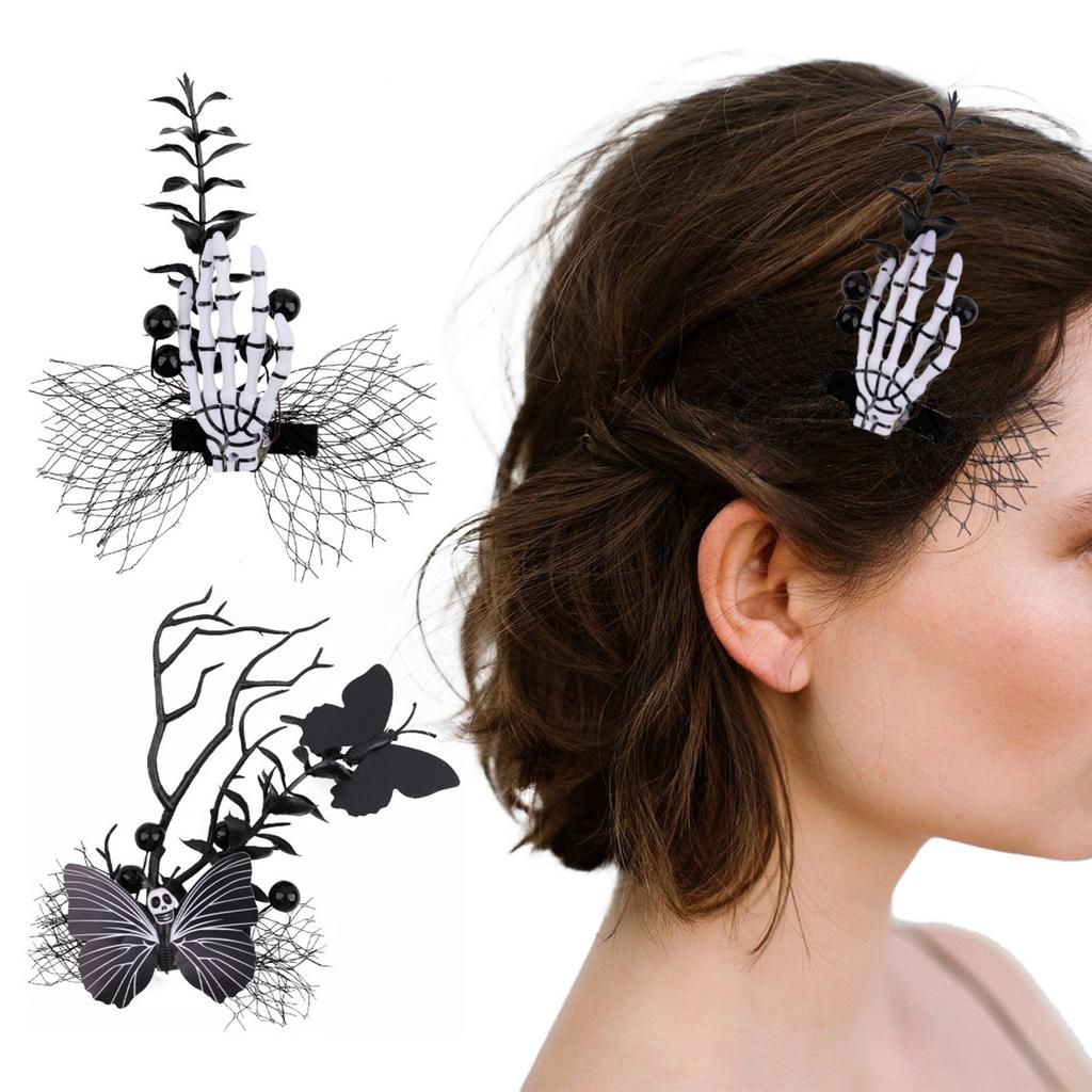 Mesh Hairpin Peculiar Dance Dress Butterfly Dead Branch Side Clip Decoration