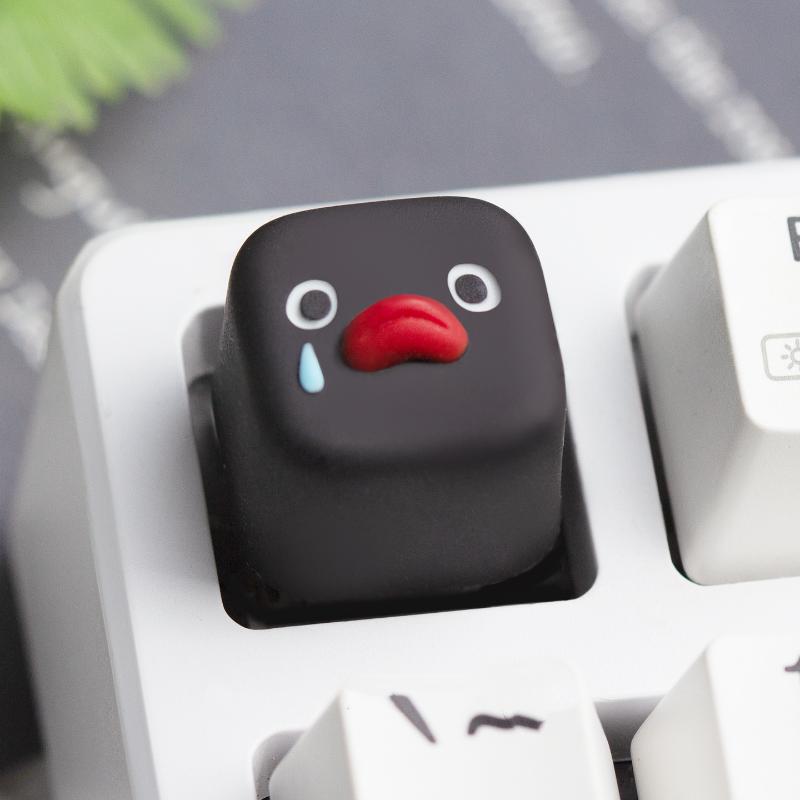 

1/3Pcs Fun Penguin Series Multiple Expressions Personality Keycap Cute Resin Mechanical Keyboard Cap Replacement Attachment Gift A1