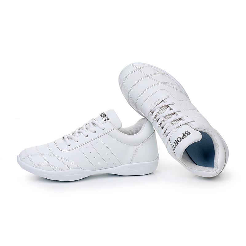 Athletische Cheerleading-Schuhe Trainings-Wettkampfschuhe Tanzschuhe für Erwachsene mit weicher Unterseite Square Dance Weiße Aerobic-Schuhe für Damen