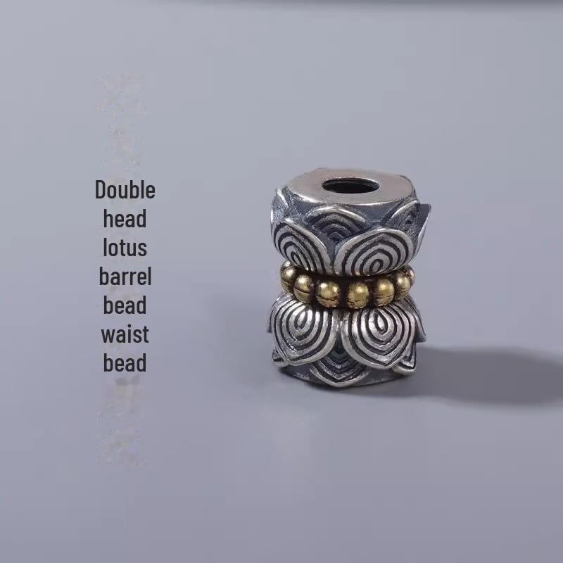 

Double-Headed Lotus Barrel Beads with Bodhi and Spacer Beads Accessories