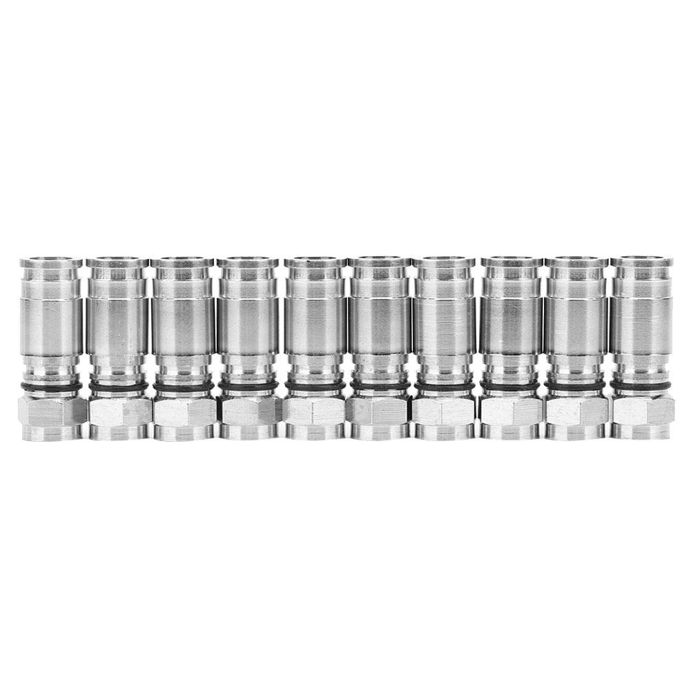 10 Pcs RG6 UK Squeezed Type F Connector F Cable Antenna Video Satellite Adaptor