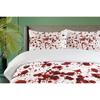 Horror Duvet Cover Set, Splashes of Blood Grunge Style Bloodstain Horror Scary Zombie Halloween Themed Print, Decorative 3pcs