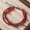Multicolor Layered Beaded Adjustable Bracelet Set for Women Bohemian Handmade Jewelry Gift
