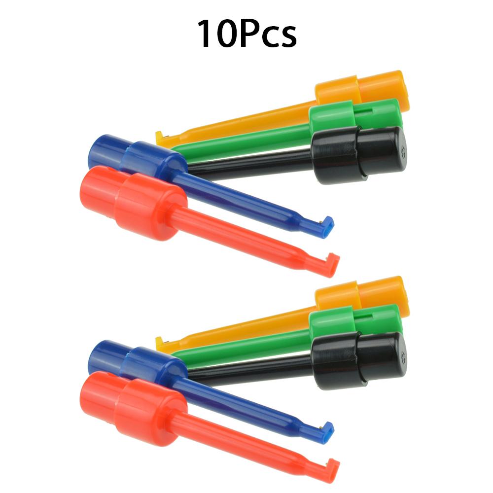 

10pcs Mini Single Test Hook Clip Test Probe for Electronic Testing IC Grabber Small Size Round Crocodile Clip Hook Test Clip