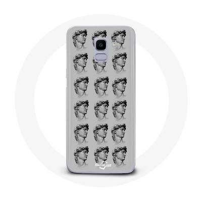 Coque - Samsung - Galaxy J6 2018 - Souple - Statue - Gris