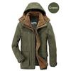 Giacca invernale da uomo moda calda giacca a vento spessa in pile di cotone Parka soprabito militare