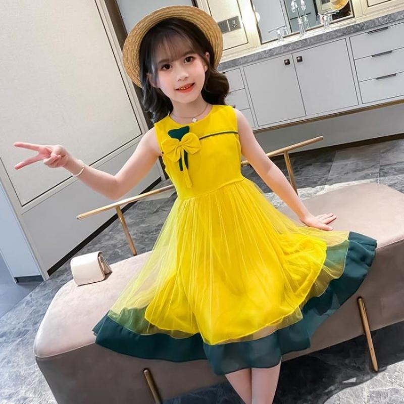 Girls' Fashion Dresses: Summer Children's Sleeveless Princess Dresses