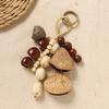 Sound Heal Natural Fruit Shell Keychain Handmade Bohemian Style Hand-Cranked Wind Chime Gift DIY Fruit Shell Wind Chime Ornament