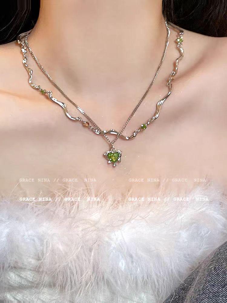 Blue Love: Elegant Summer Tassel Necklace - Double Shell Clavicle Chain for Women