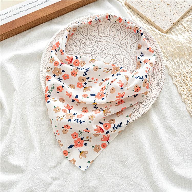 New Style Floral Countryside-style Headscarf Hairband Women's Stretchable Elastic Triangular Scarf Versatile Headband