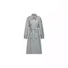 Spring New High-end Medium and Long Bean Green Trench Coat Women's Waist Casual Coat