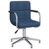 VidaXL Swivel Dining Chair Blue, Fabric