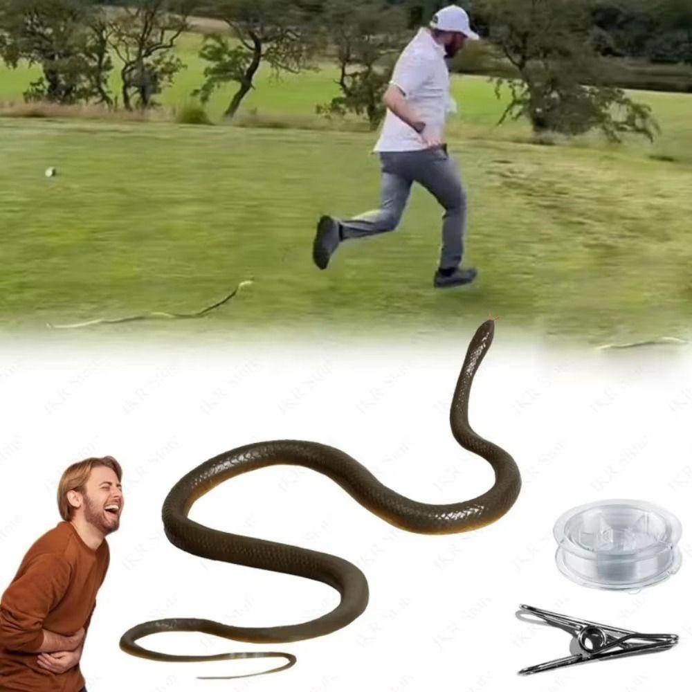 Realistic Simulation Snake S-Shaped Fake Snake Teasing Friends Prank Snake Toy Cosplay Props