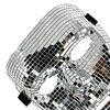 Lightweight Glitter Face Mask Halloween Disco Ball Mask, Breathable Mirror Mosaic Masquerade, Shiny Effect Party Costume for Dance Performance,