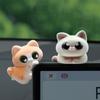 Cute Kitten Car Decoration Item, Car Center Console, Soothing Cartoon Decoration, Desktop Display Screen, Workstation Small Decoration Item