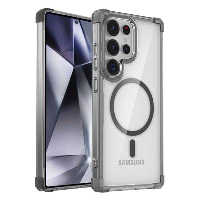 Pro Galaxy S25 S24Ultra průhledný kryt na telefon Samsung S23 S24FE S22 Plus magnetický bezdrátový nabíjecí tenký kryt na telefon Note20 Ultra 5G
