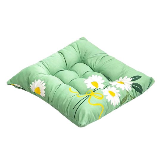 Breathable Seat Pad for All Seasons Square Chair Cushion with Ties, Ultra Soft Pad, Animal Flower Decorative Kitchen Pattern, 15.75" X Dining