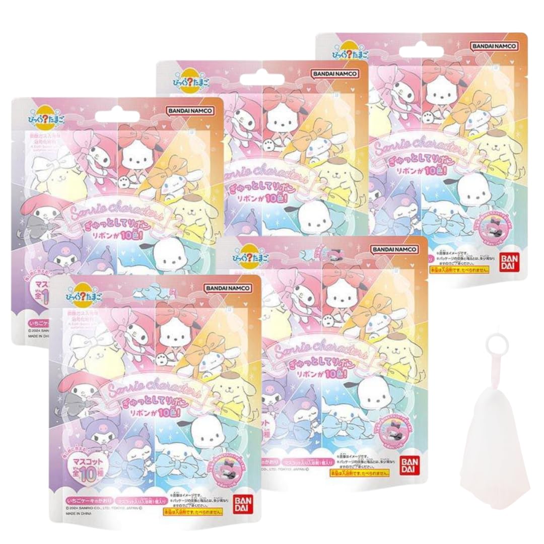 

бомбочки для ванны Bandai Sanrio Gyutshitoshi Ribbon Bath Ball Bikkura Egg с бонусом [Набор 5]