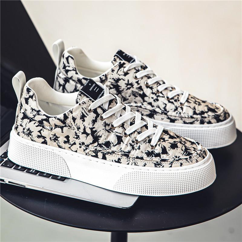Black canvas men's shoes autumn trend versatile spring and autumn student board shoes men's cloth shoes sports trendy shoes