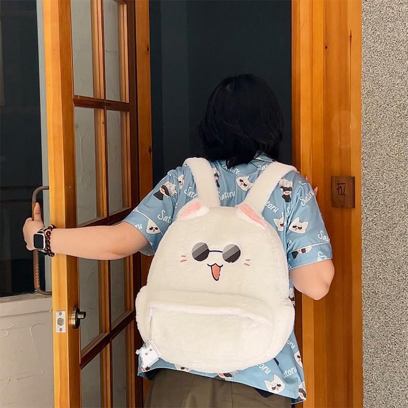 Kaisen Jujutsu Cartoon Plush Backpack Cute Girl Going Out Supplies Decorative