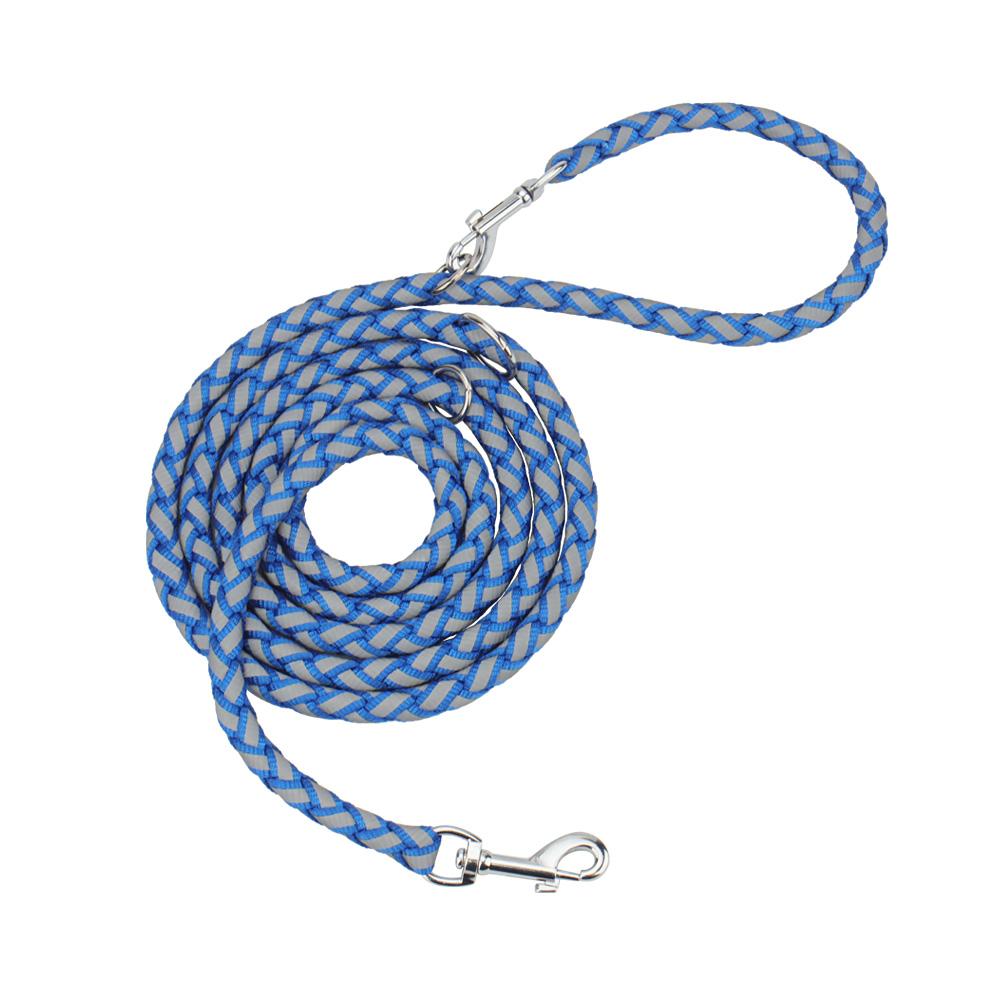 Reflective Double Buckle Pet Leash Double-ended Long Rope Dog Leashes Outdoor Training Walk