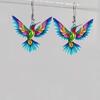 2024 Retro Spring Acrylic Bird Earrings - Colorful European & American Design