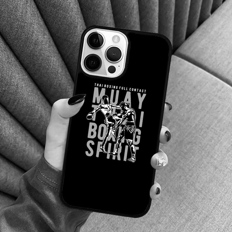 Kickboxing Fight Muay Thai Phone Case For iPhone 17 Air 16 16e 15 13 14 Pro Max 11 12 Plus 2022 MAX Shell Cover coque
