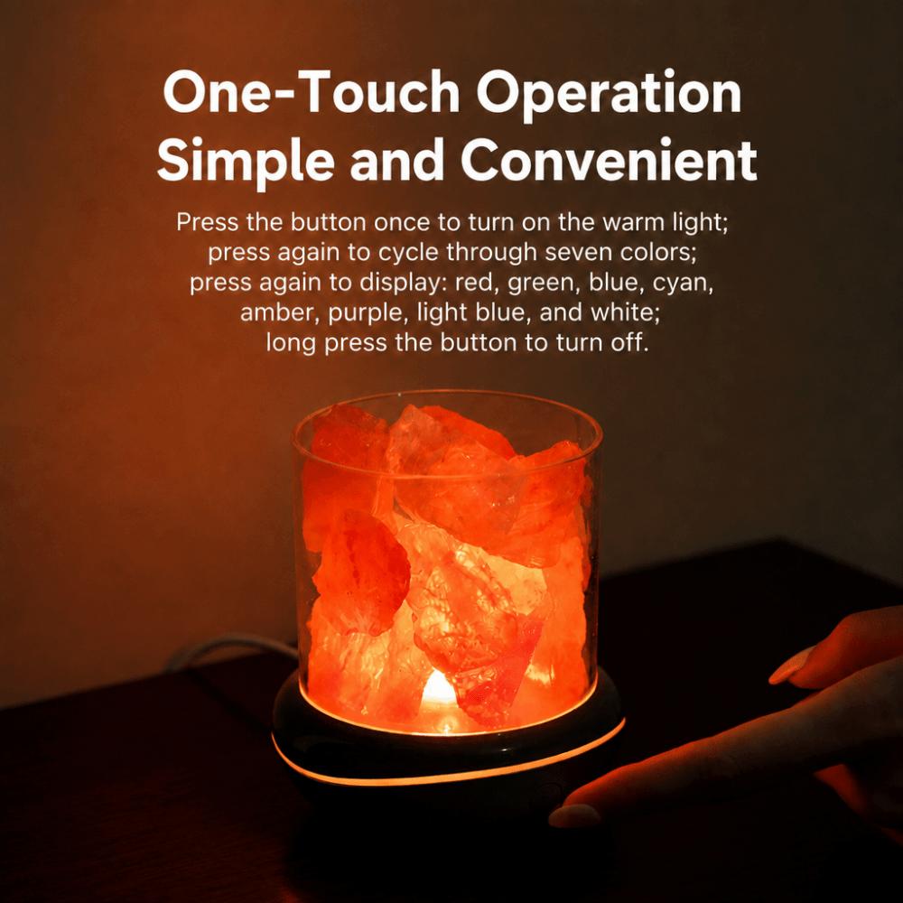 5V Salt Stone Night Light USB Powered Aromatherapy Diffuser LED Rock Crystal Night Lamp  Office