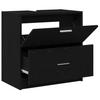 Bathroom Cabinet with Door Black Oak Look 59 x 37 x 59 cm