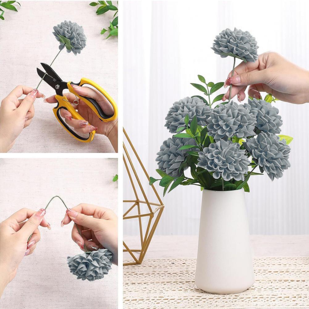 Simulated Hydrangea Flowers Realistic Artificial Hydrangeas for Diy Wedding Bouquets Party Decor Long Stem Fake for Floral