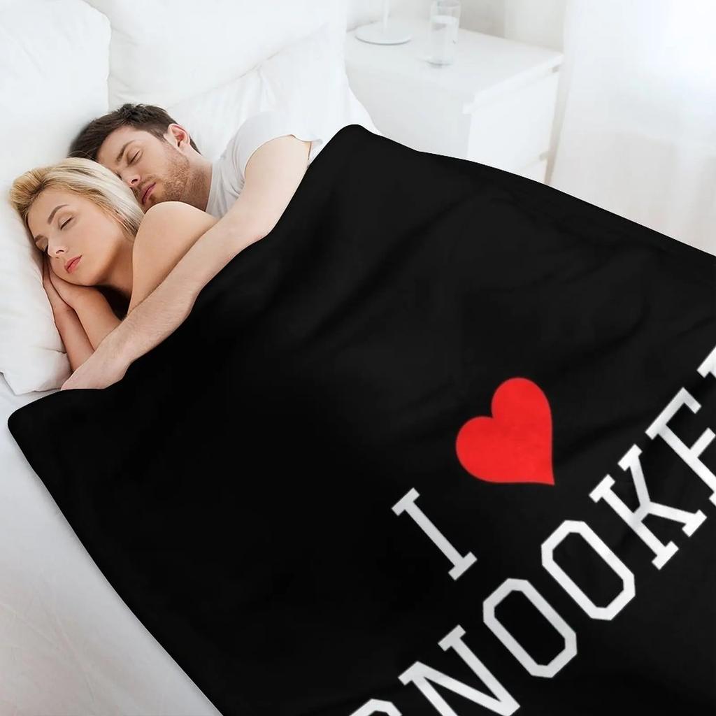 I Love Snooker Throw Blanket Lightweight Cozy Blanket for Bed Sofa