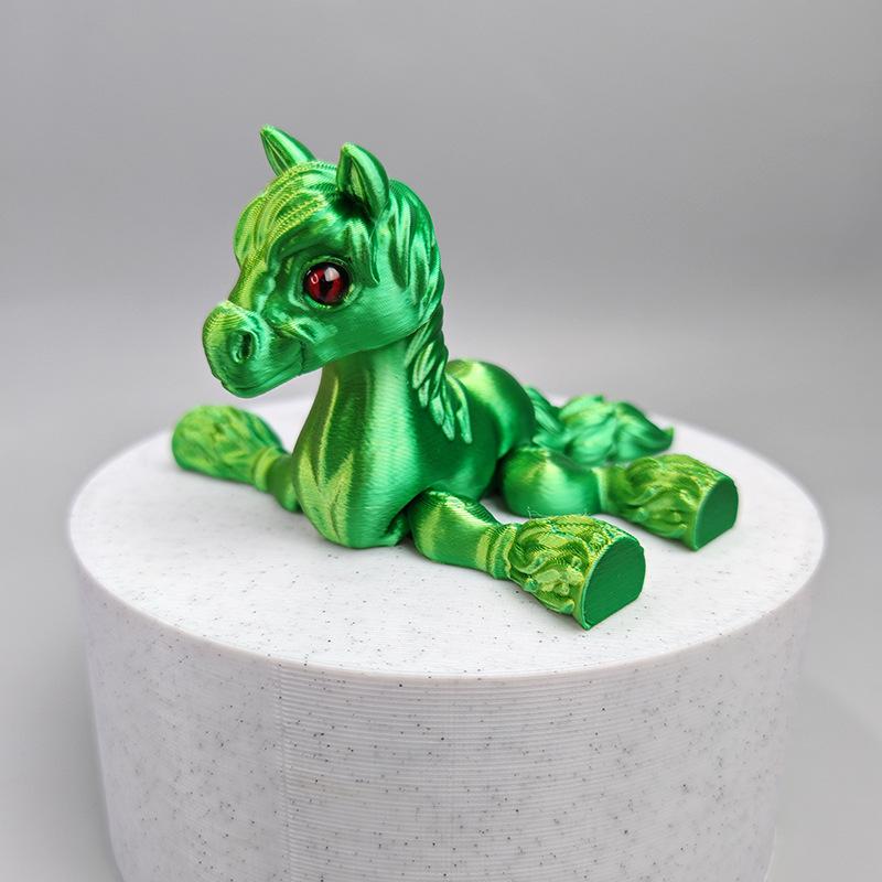 New Multi-joint Movable 3D Printed Horse Animals Mini Cute Relief Sensory Toy Funny Home Accessories Kids Gift Desktop Ornament