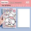 Puppy Paradise Cute Cartoon Loose-Leaf Notebook - Comfortable, Detachable, Ideal for Students