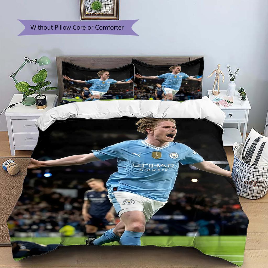 Biancheria da letto con motivo Kevin De Bruyne Decorazione per la casa Regalo di compleanno (1 * copripiumino + 2 * federa, senza nucleo)