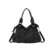 Vintage Denim Handbag with Braided Details Large Capacity Shoulder Crossbody Bag for Women