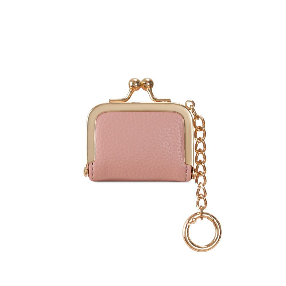 Multicolored Kiss Lock Coin Purse With Keychain Small Item Bag Simple Leather Jewelry Bag Ring