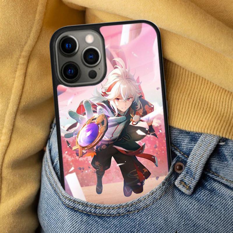 Kaedehara Kazuha Genshin Impact Soft Phone Case for iPhone 17 Air 16e Pro max 15 Pro 13 14 Plus 11 12 MagSafe Magnetic Coque