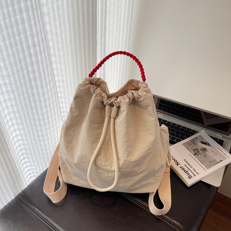 Drawstring Backpack Female Large Capacity Leisure Student Class School Bag Mountaineering Bag Travel Backpack