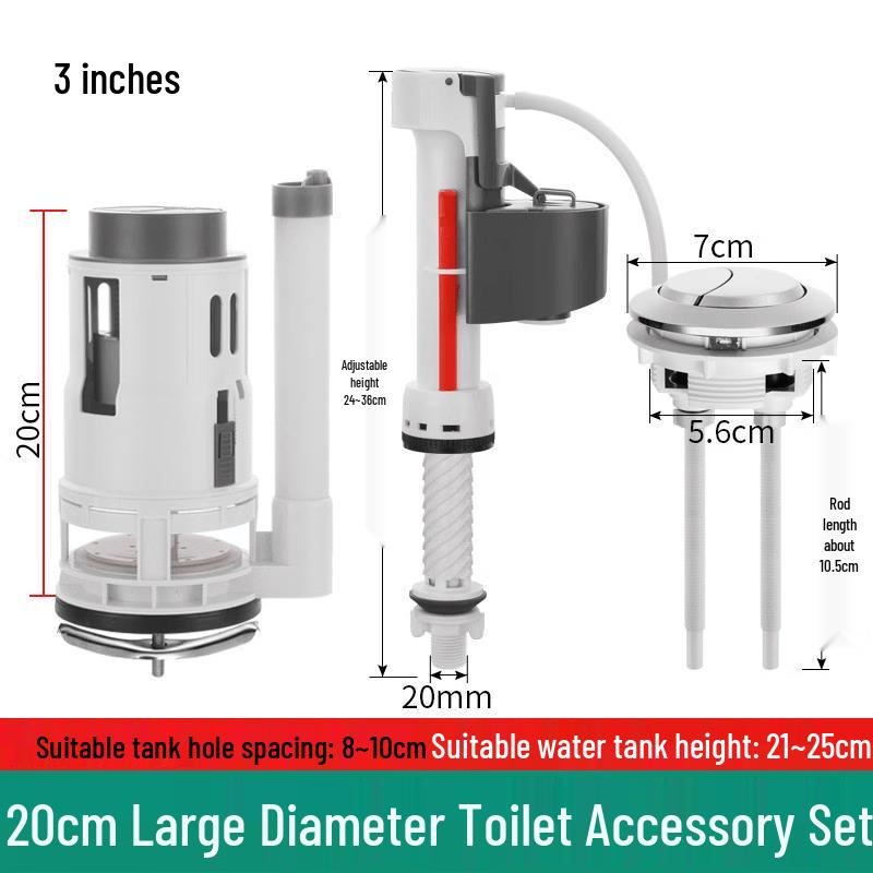 YouShu Large Diameter Toilet Water Tank Inlet and Drain Valve Set