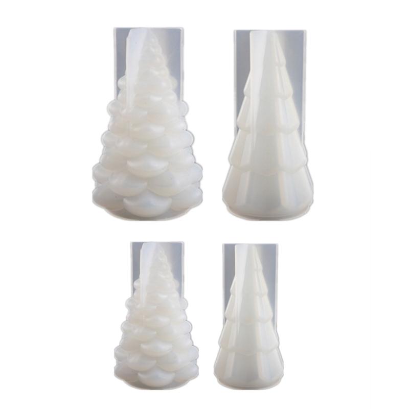 3D Christmas Tree Silicone Resin Mold DIY Jewelry Light Holder Epoxy Resin Mold DIY Handmade Crafts Candle Holder Decor